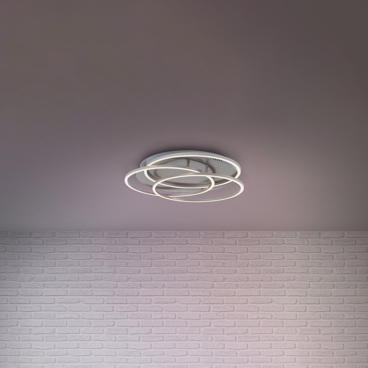 Briloner Deckenleuchte Lampe LED Frames Ringe Memoryfunktion weiß nickel matt - 4002707359128