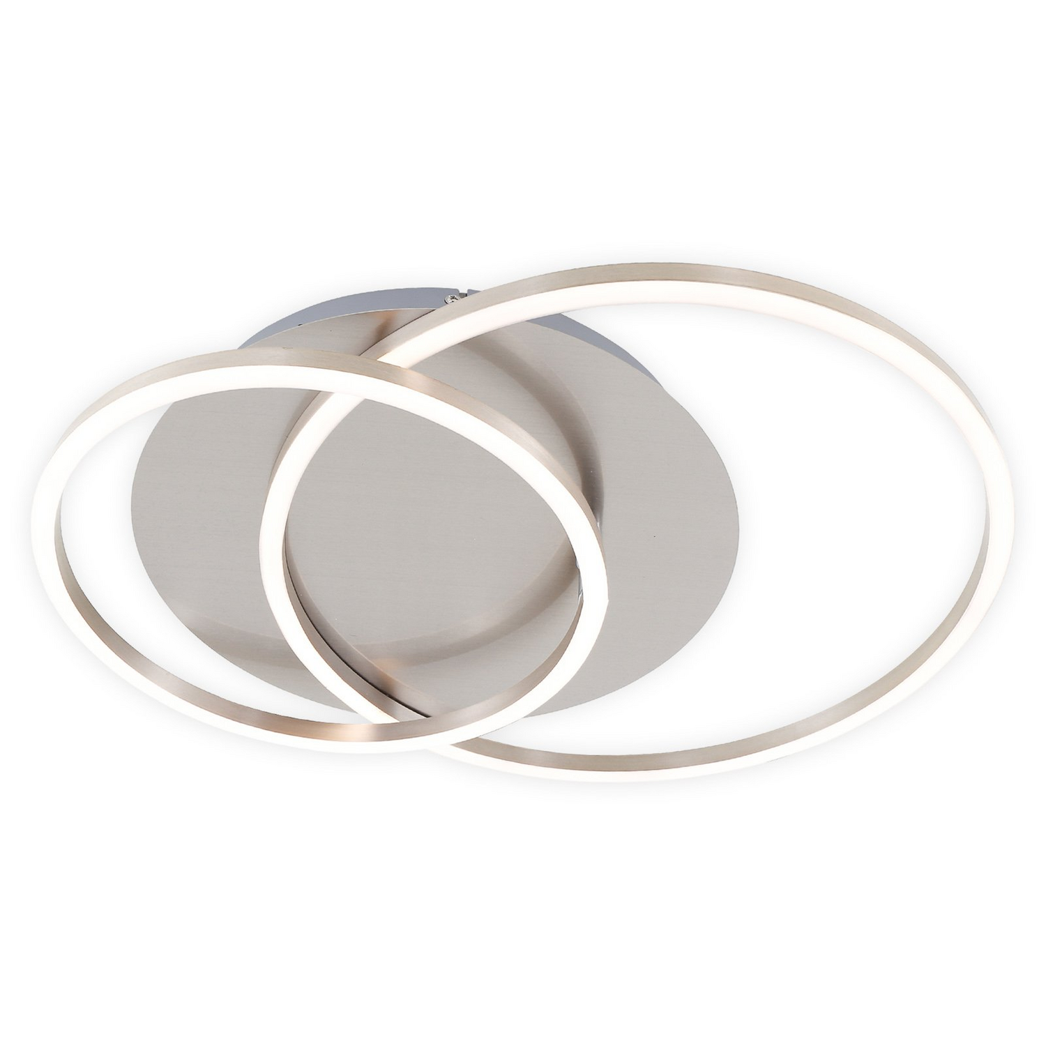 Briloner Led Deckenleuchte Lampe Leuchte Weiß Nickel Matt Zwei Ringe Drehbar B-Ware - 4002707359234