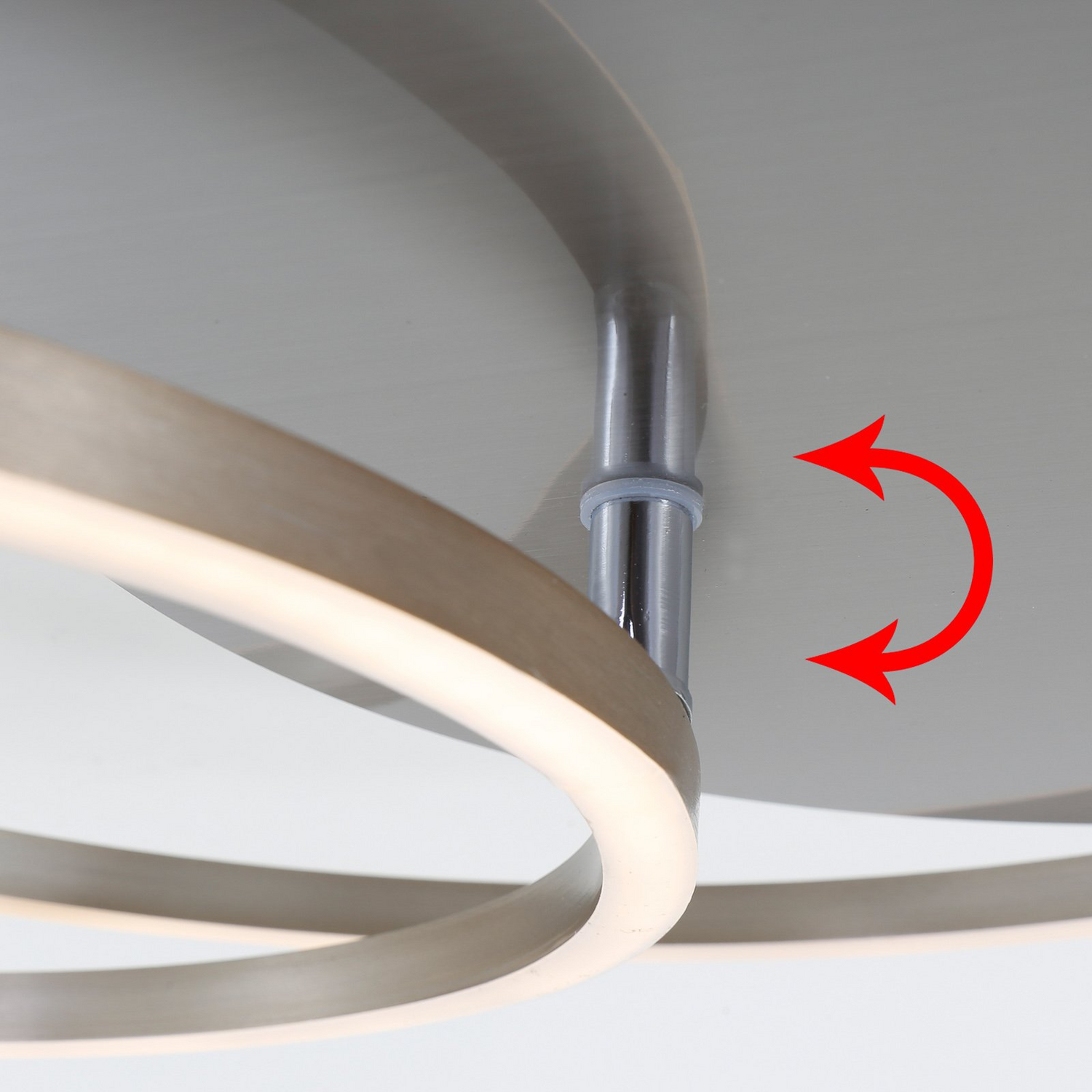 Briloner Led Deckenleuchte Lampe Leuchte Weiß Nickel Matt Zwei Ringe Drehbar B-Ware - 4002707359234