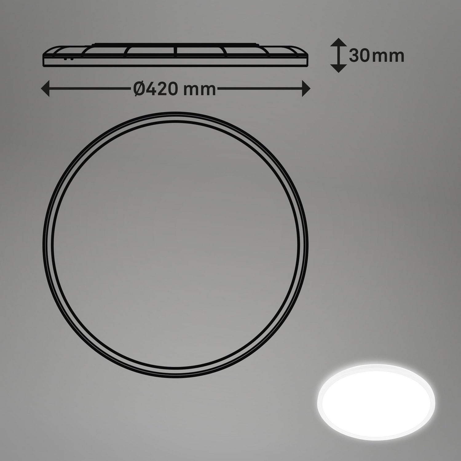 B-Ware Briloner Deckenleuchte Lampe Led Sensor ø 42 Cm Move Weiß Ip44 Kunststoff 4000 K - 4002707460381