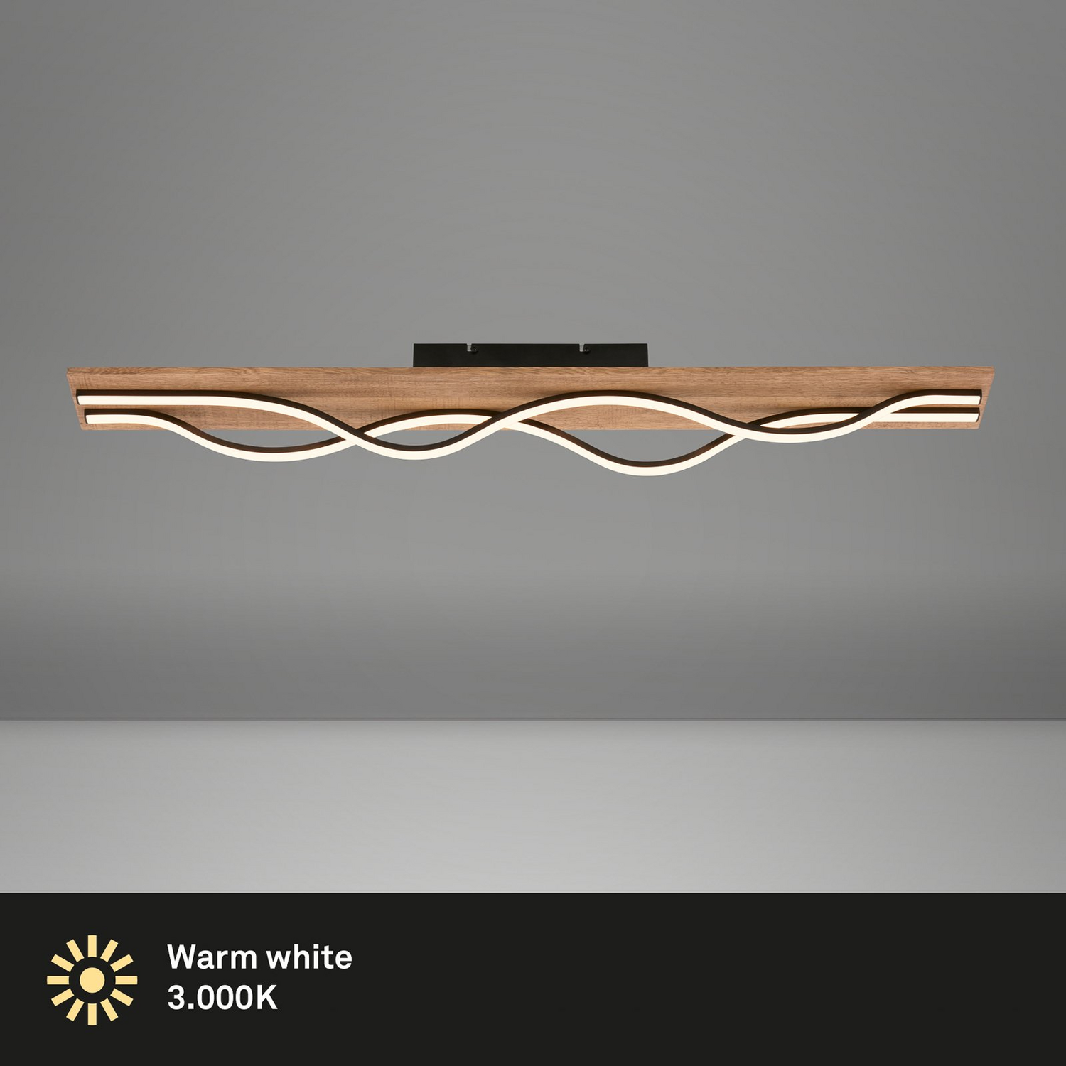 B-Ware Briloner Led Deckenleuchte Lampe Vinka Holzfarben Modern 2 Flammig Wohnzimmer - 4002707461562