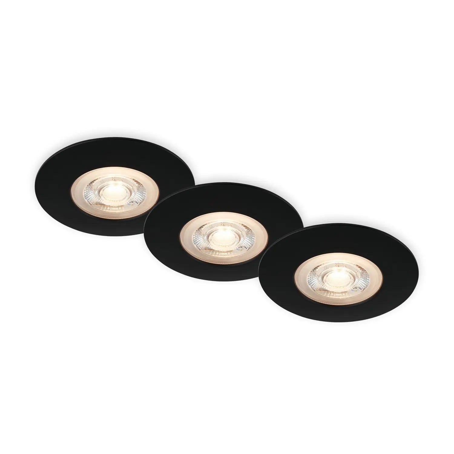 B-Ware Briloner Einbaustrahler Deckenleuchte Led Kulana 3000 K Schwarz Ip65 3er Set - 4002707418726