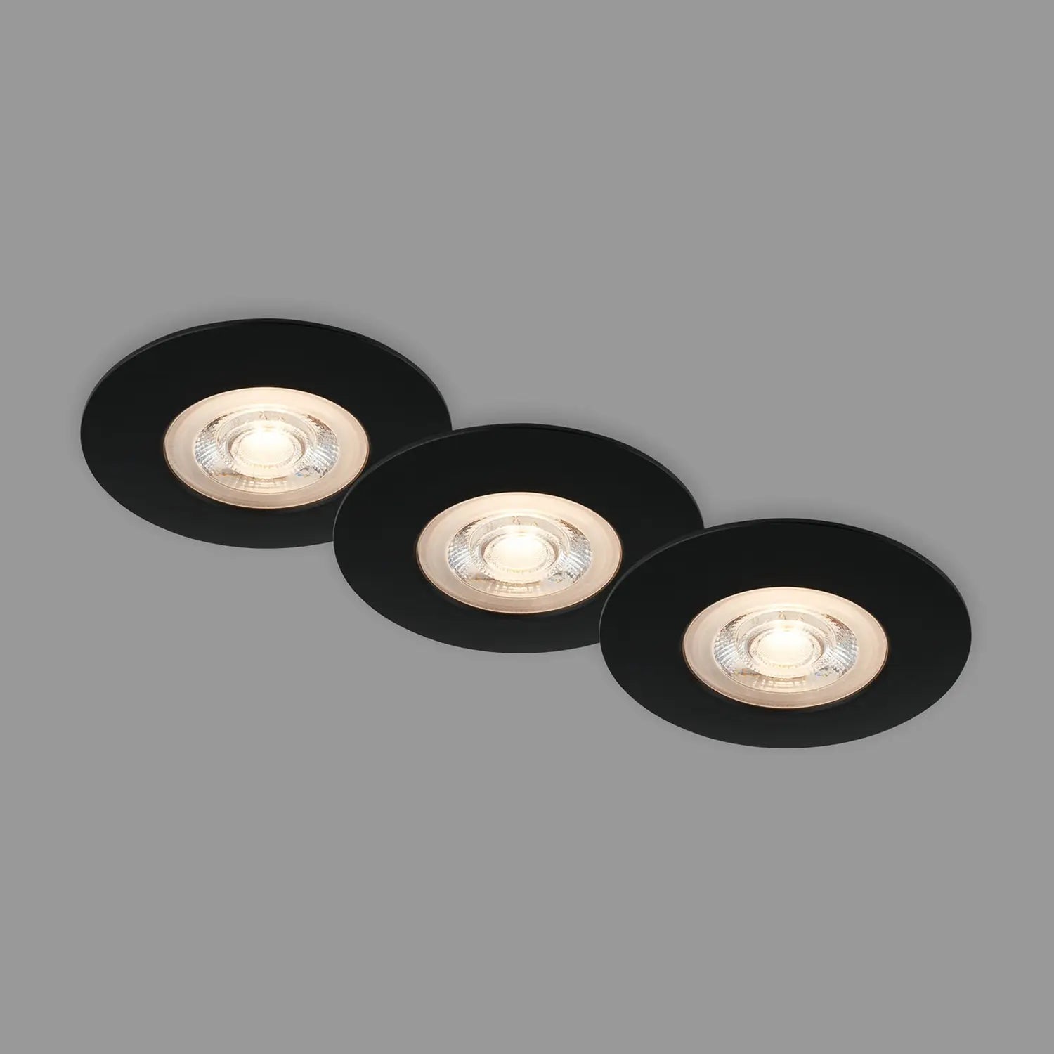 B-Ware Briloner Einbaustrahler Deckenleuchte Led Kulana 3000 K Schwarz Ip65 3er Set - 4002707418726