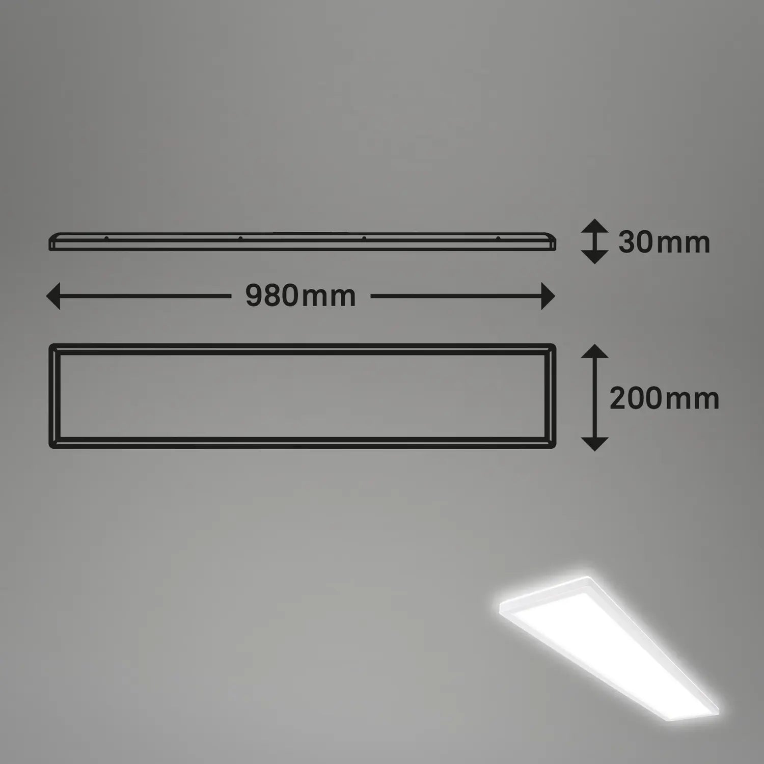 B-Ware Briloner Led Panel Deckenleuchte Sensor Badezimmer Weiß Kunststoff Ip44 98x20 Cm