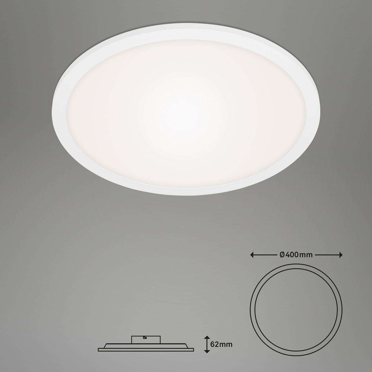 B-Ware Briloner Deckenleuchte Piatto Led Panel Fernbedienung Weiß Rund Cct 40 Cm 22 W - 4002707396925