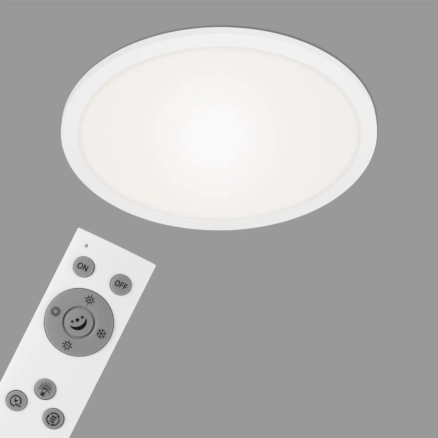 B-Ware Briloner Deckenleuchte Piatto Led Panel Fernbedienung Weiß Rund Cct 40 Cm 22 W - 4002707396925