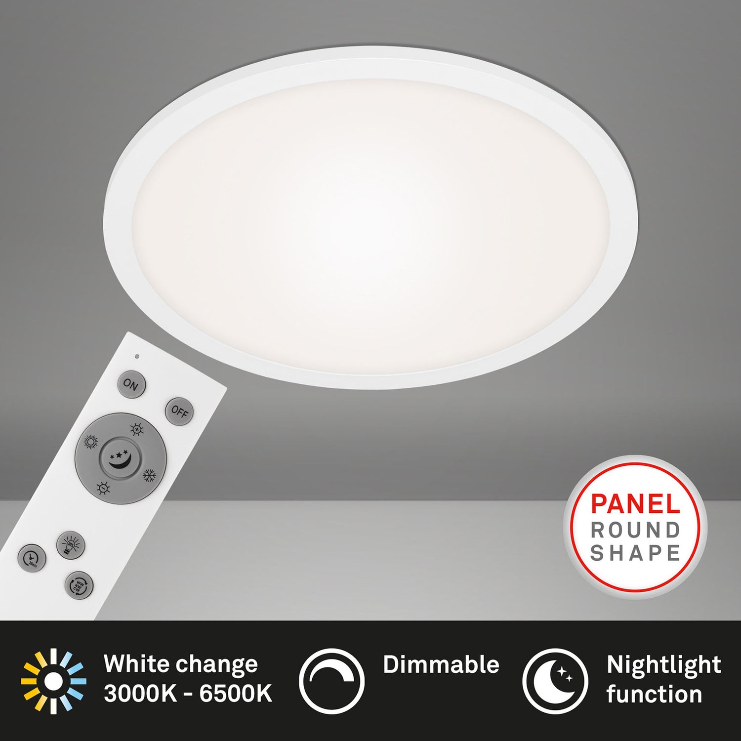 B-Ware Briloner Deckenleuchte Piatto Led Panel Fernbedienung Weiß Rund Cct 40 Cm 22 W - 4002707396925