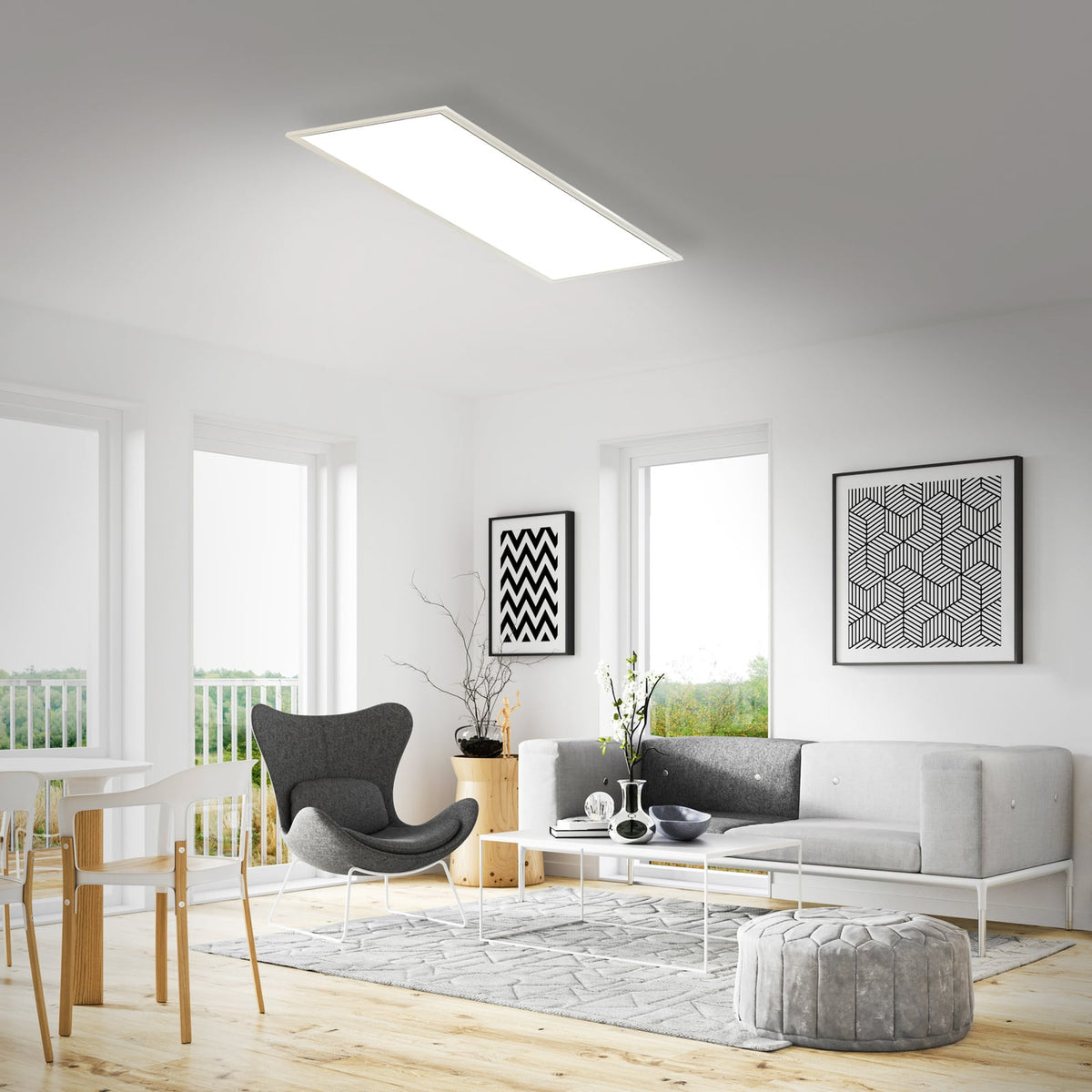 Briloner LED-Panel Deckenleuchte weiß Panel Simple Universalweiß 119,5 cm 4000 K - 4002707343448