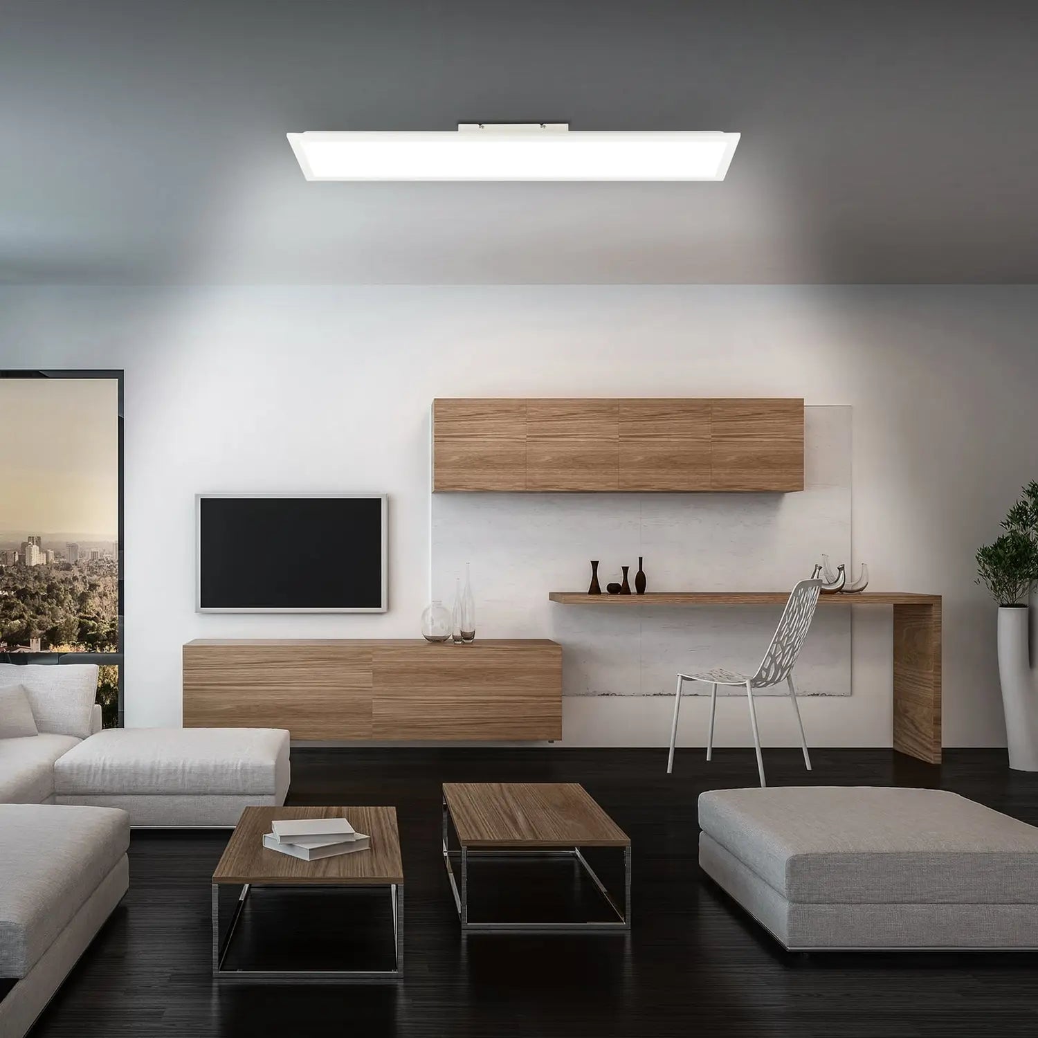 B-Ware Briloner Deckenleuchte Panel Leuchte Led Simple Weiß 100 Cm 25 Cm 4000 K Ip44 - 4002707484240