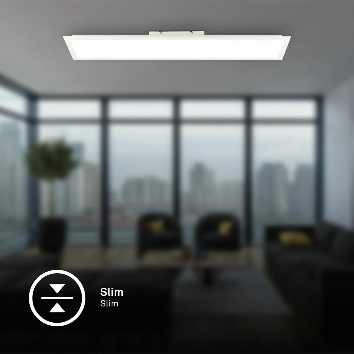 B-Ware Briloner Deckenleuchte Panel Leuchte Led Simple Weiß 100 Cm 25 Cm 4000 K Ip44 - 4002707484240