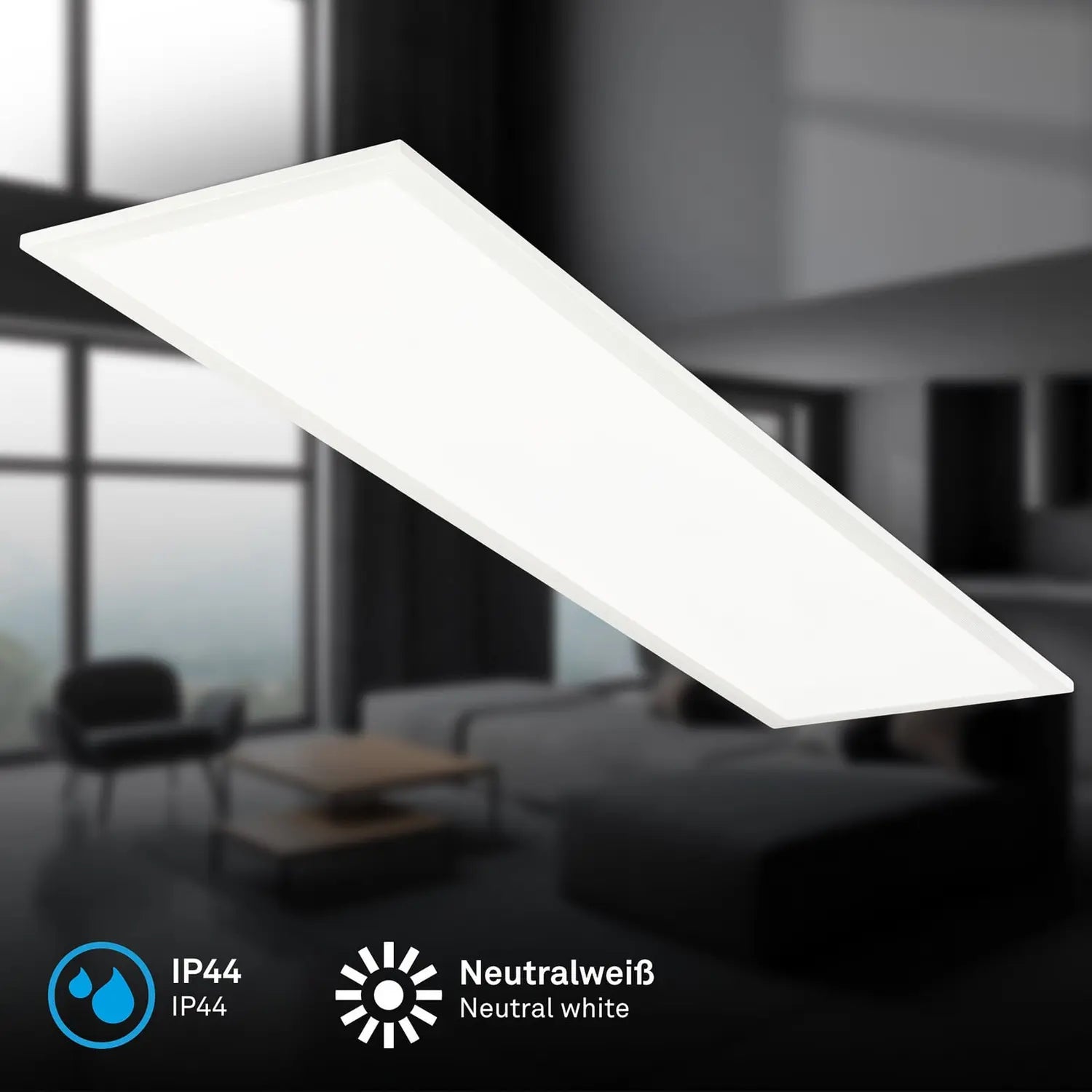 B-Ware Briloner Deckenleuchte Panel Leuchte Led Simple Weiß 100 Cm 25 Cm 4000 K Ip44 - 4002707484240