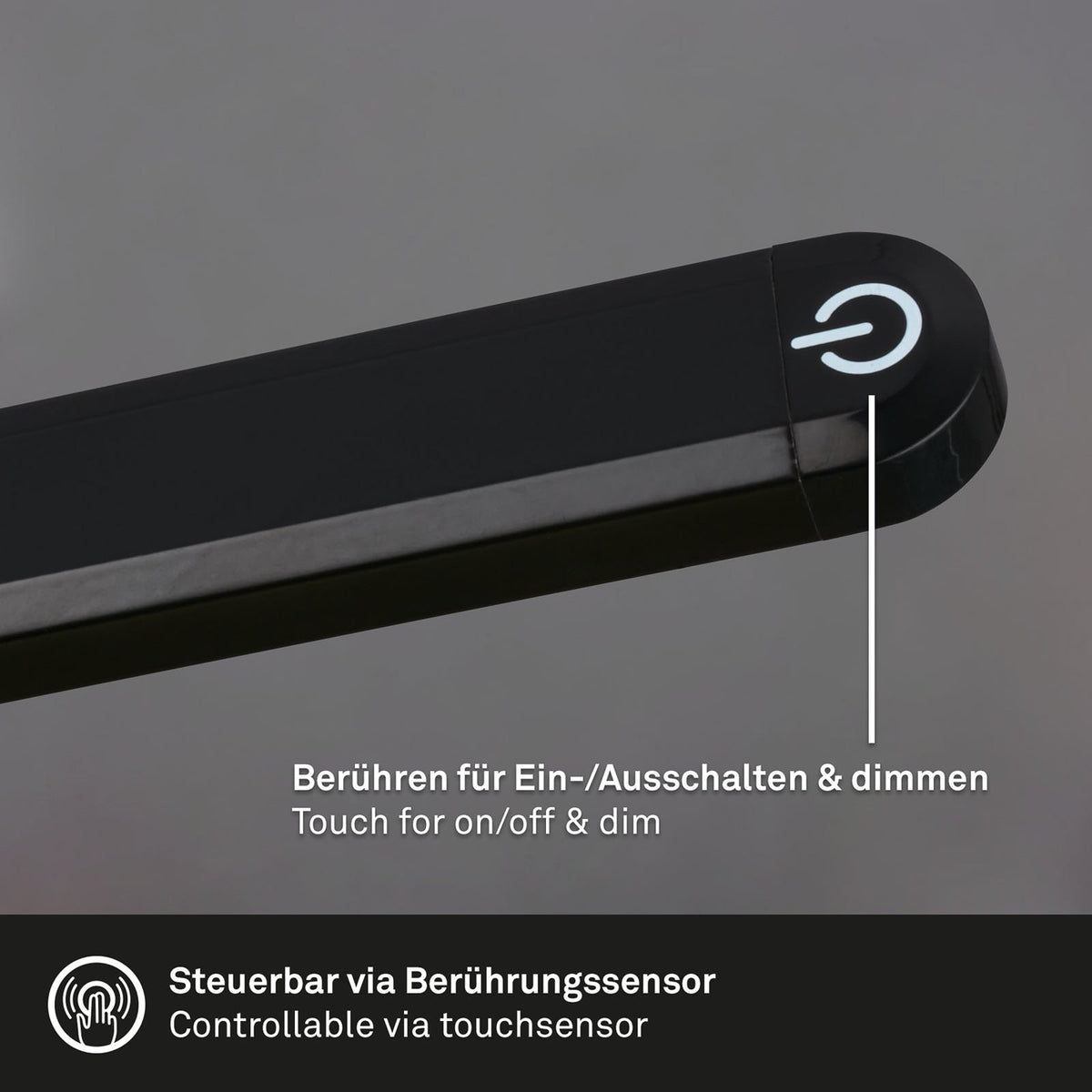 Briloner Stehleuchte Standleuchte LED Touchdim Pivaz schwarz Wohnzimmer Homeoffi - 4002707444688