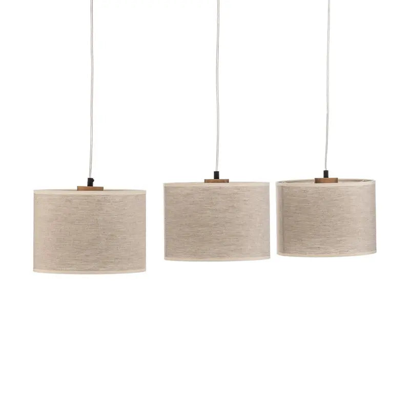 B-Ware Britop Hängeleuchte Pendelleuchte Canvas Leinenschirme Holz Lampe Leuchte Led