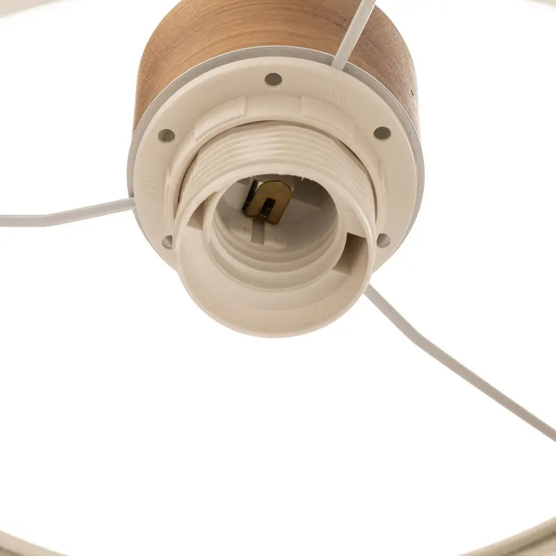 B-Ware Britop Hängeleuchte Pendelleuchte Canvas Leinenschirme Holz Lampe Leuchte Led