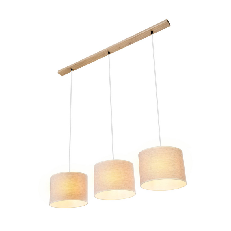 BRITOP Hängeleuchte Pendelleuchte Canvas Leinenschirme Holz Lampe Leuchte LED - 5903839989971