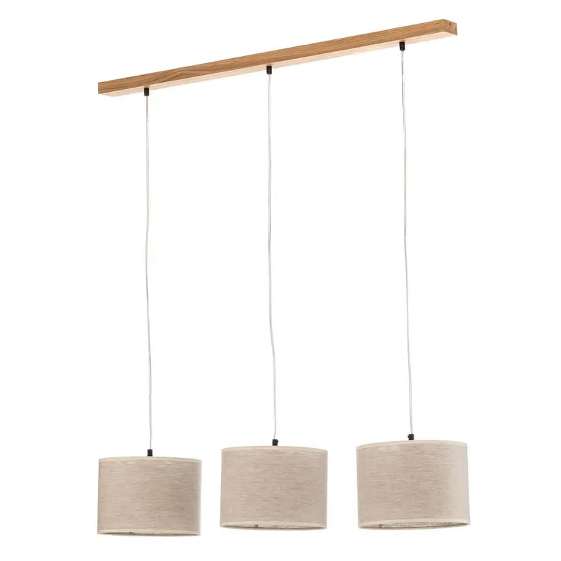B-Ware Britop Hängeleuchte Pendelleuchte Canvas Leinenschirme Holz Lampe Leuchte Led