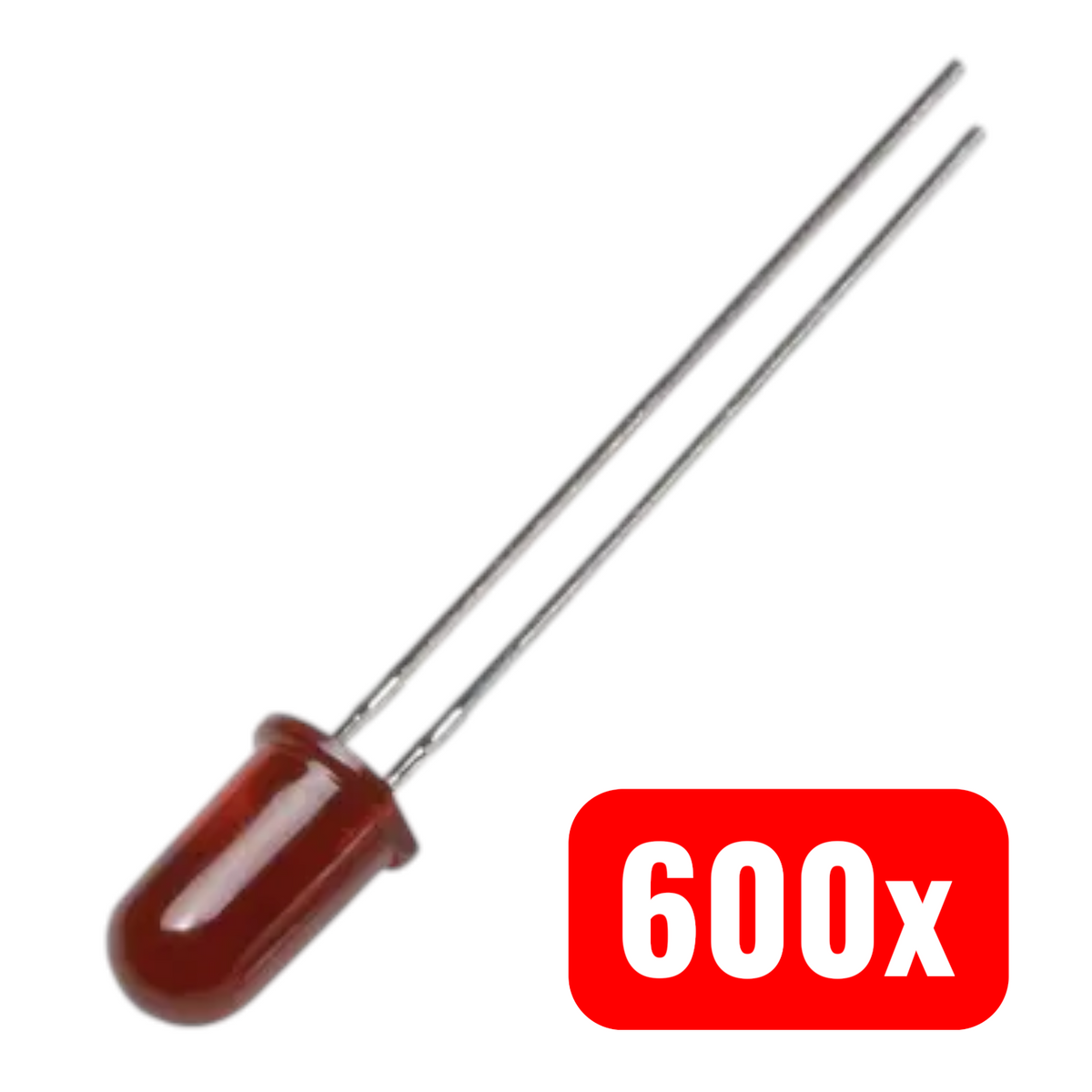 Broadcom LED Leuchtdiode Lampe Rot bedrahtet 3 mm 45 mcd 60 Grad 20 mA 600 STÜCK - 2050000589362