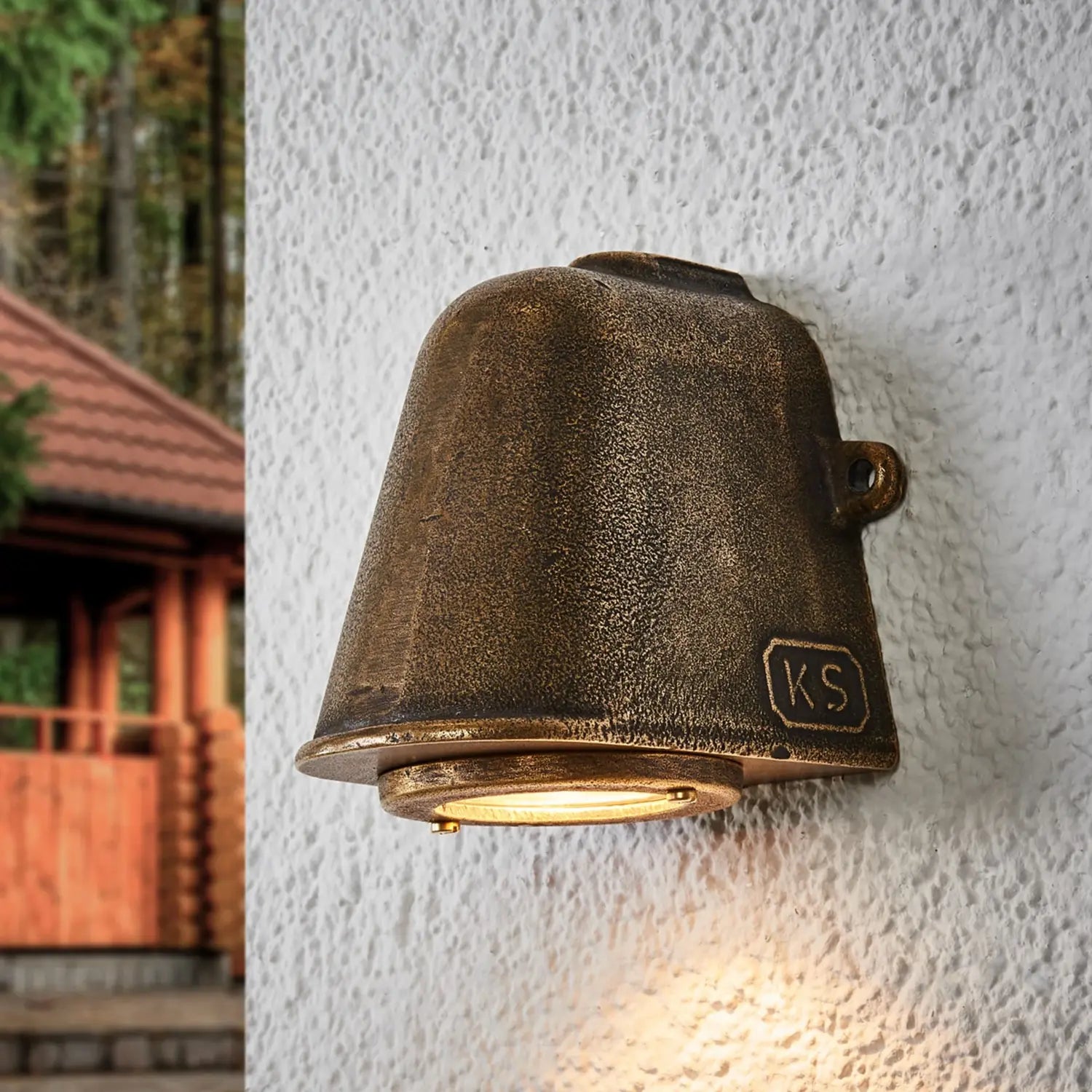 B-Ware K S Verlichting Außenwandleuchte Wandlampe Offshore Bronze Messing Gu10 Led - 8714732128308