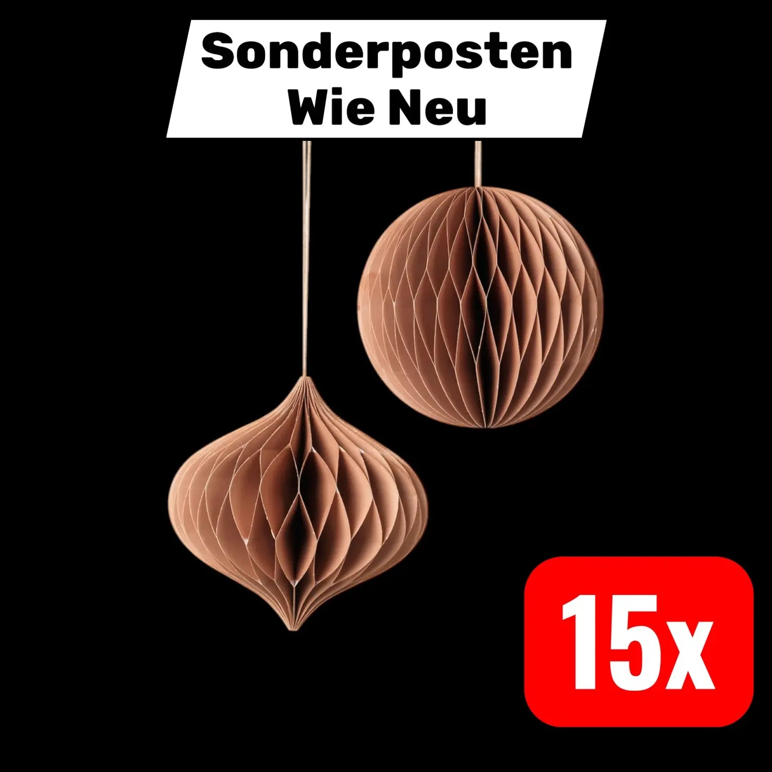 B-Ware Broste Copenhagen Christmas Mix Deko Anhänger ø 13 X H 13 Cm Indian Tan 15 Sets - 5710688203154