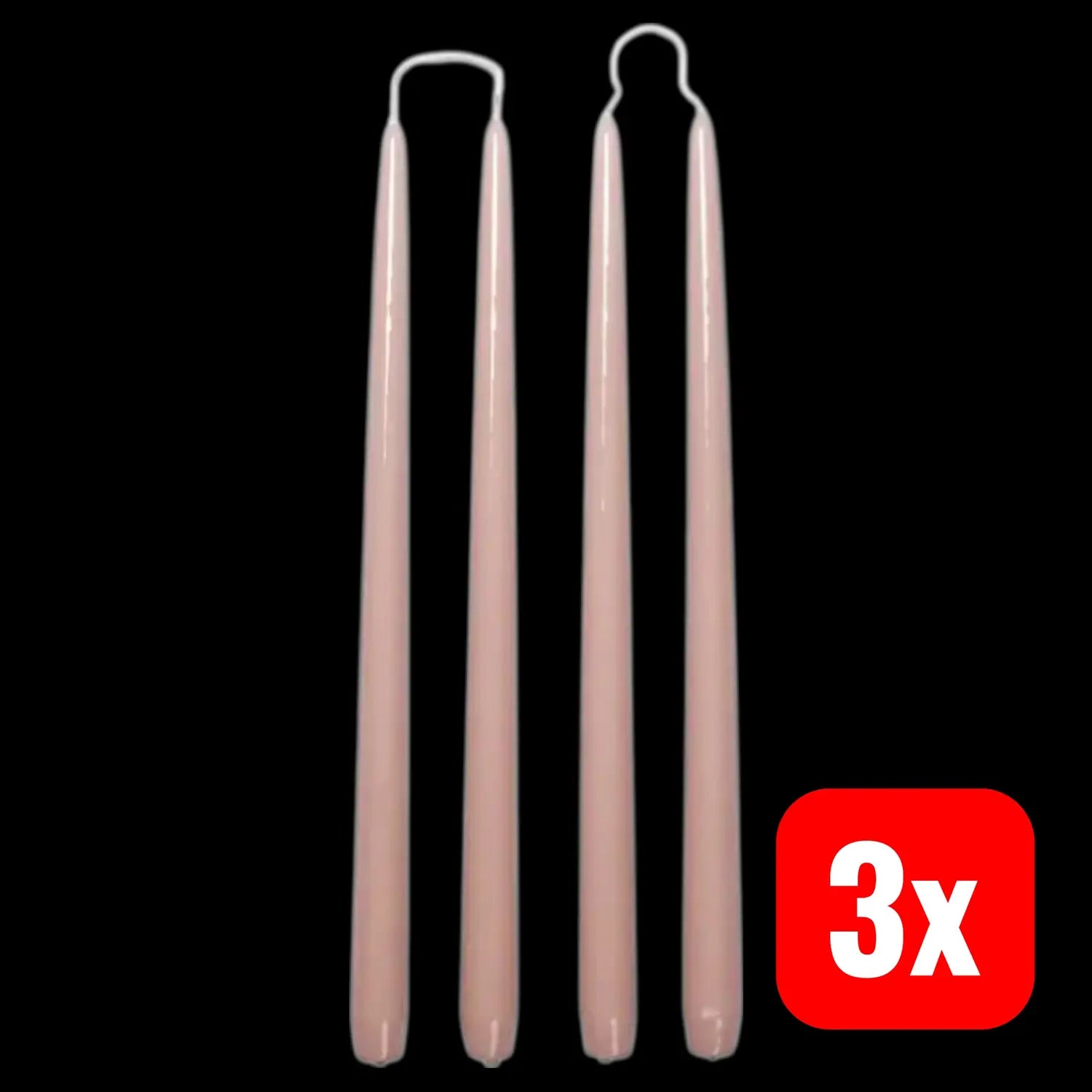 B-Ware Broste Copenhagen Kerze Stabkerze Smooth Mauve Pink Set 4 Paraffin 3 Sets - 5710688213733