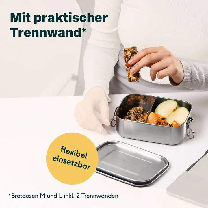 B-Ware Silberthal Brotdose Lunchbox M Edelstahl Auslaufsicher Spülmaschinenfest 1200ml - 4260470464146