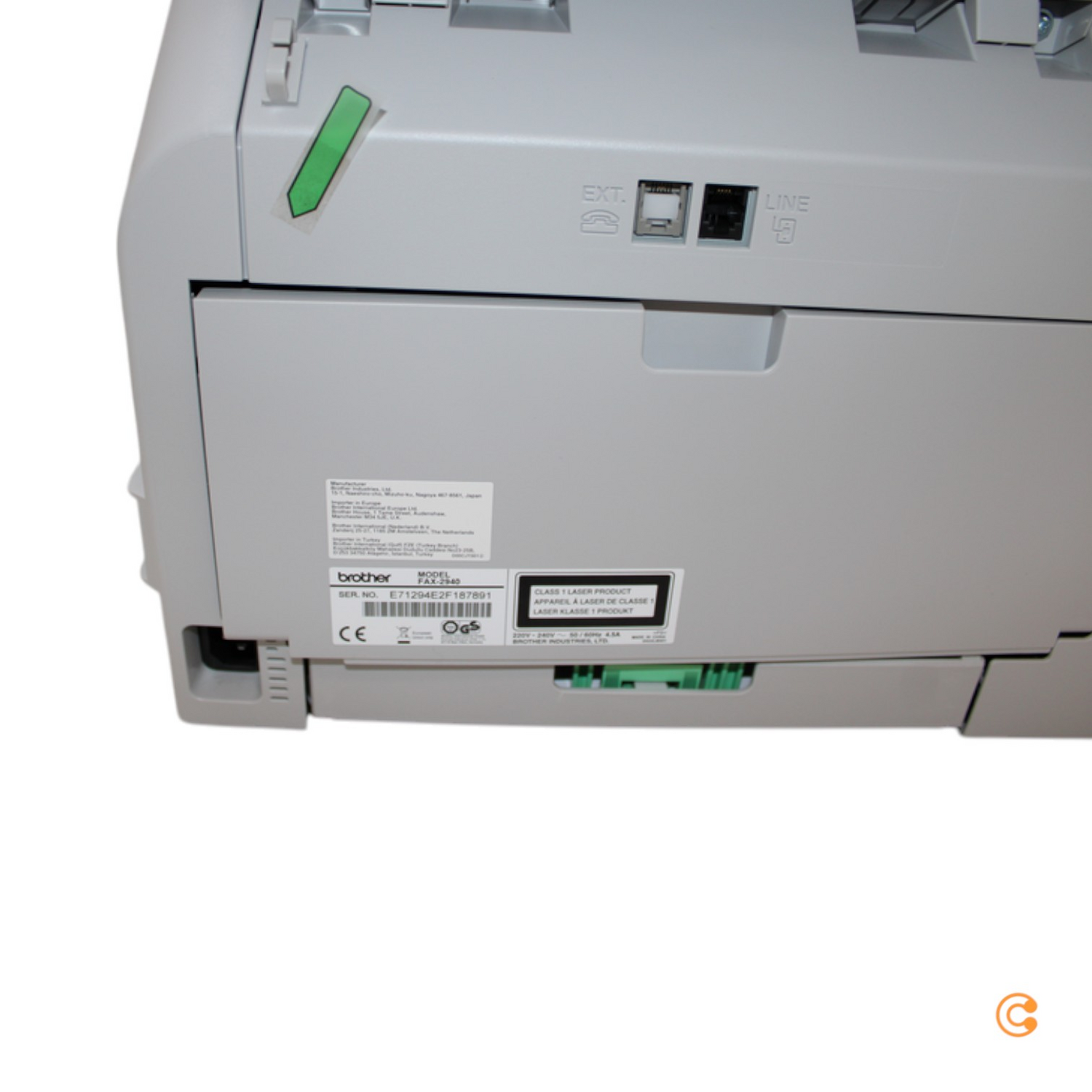 Brother Fax 2940 Faxgerät Fax Laser Brother German Display Defektware D-Ware - 4977766712989