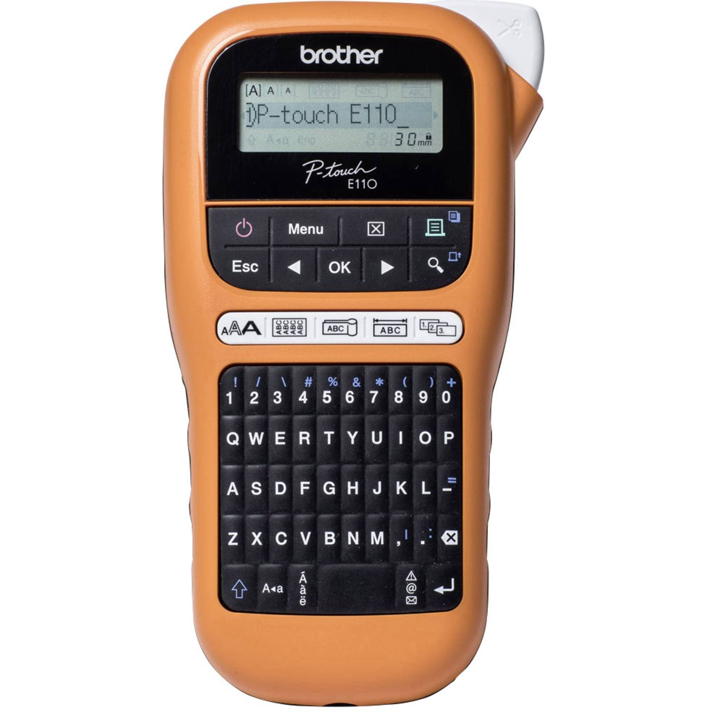 B-Ware Brother P Touch E110 Vp Beschriftungsgerät Etikettendrucker Labelmaker Orange Set - 4977766774956