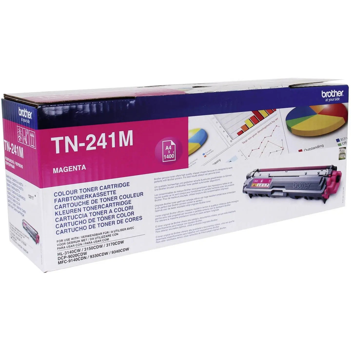 B-Ware Brother Toner Tn 241 M Kartusche Druckerzubehör Magenta Verbrauchsmaterial - 4977766718424