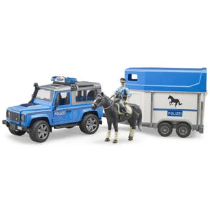 B-Ware Bruder Pkw Modell Auto Land Rover Defender Polizeifahrzeug Fertigmodell Fahrzeug