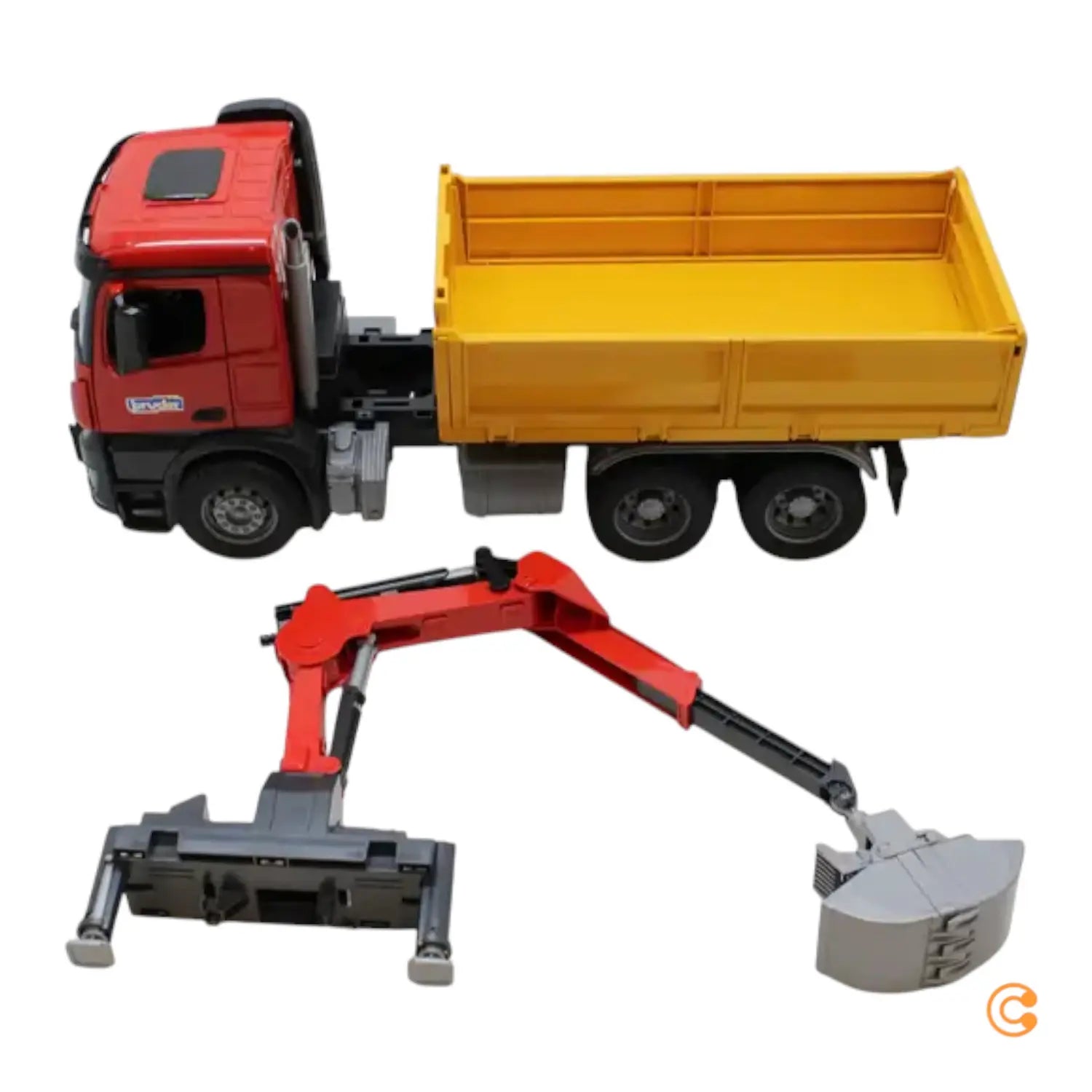 C-Ware Bruder Scania Super 560 R Baustellen Lkw Kran 2 Paletten Auto Siehe Text/Foto - 4001702035518