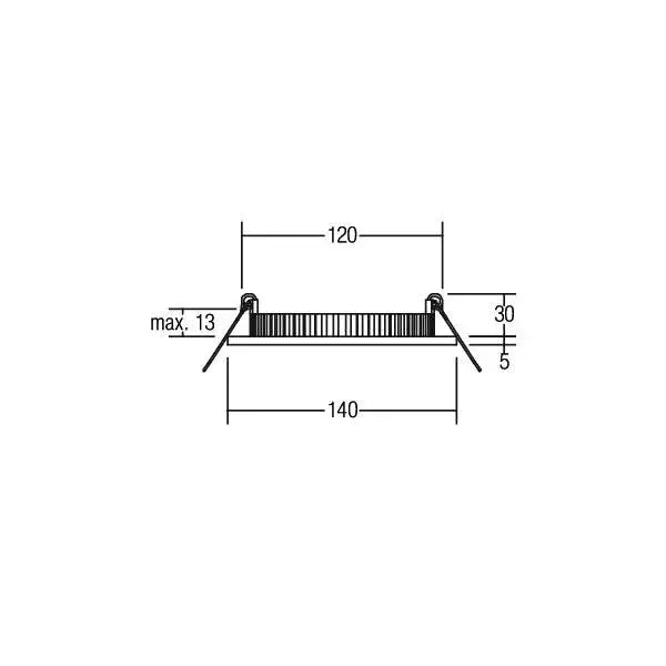 B-Ware Brumberg Einbaupanel Deckenleuchte Led Panel Weiß 10 W Aluminium 24 V 3000 K 140cm - 4251433915508