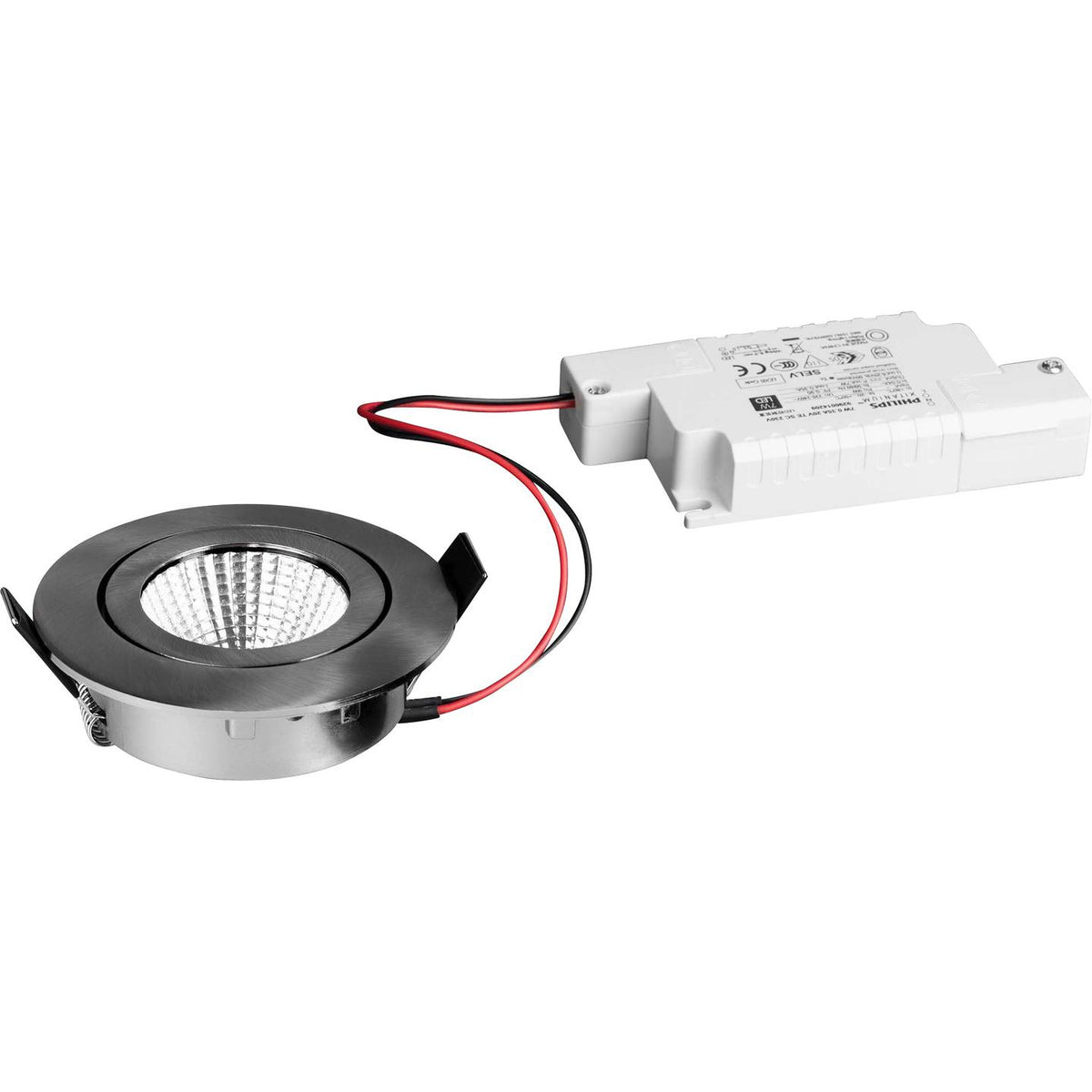 Brumberg Einbaustrahler Set Deckenspot LED Leuchte dimmbar Nickel Schnellmontage - 4251433916727