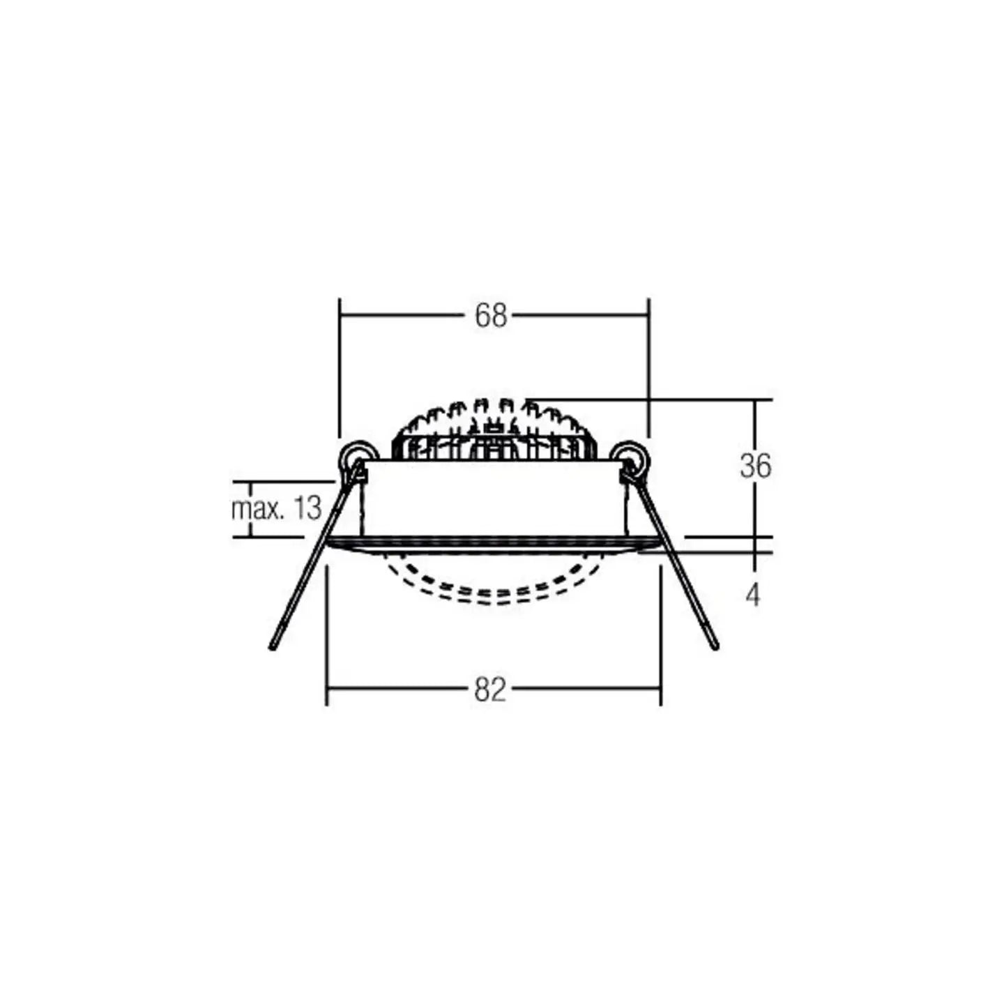 B-Ware Brumberg Einbaustrahler Set Deckenstrahler Led Spot Strukturweiß Rund Dimmbar 6 W - 4251433953999