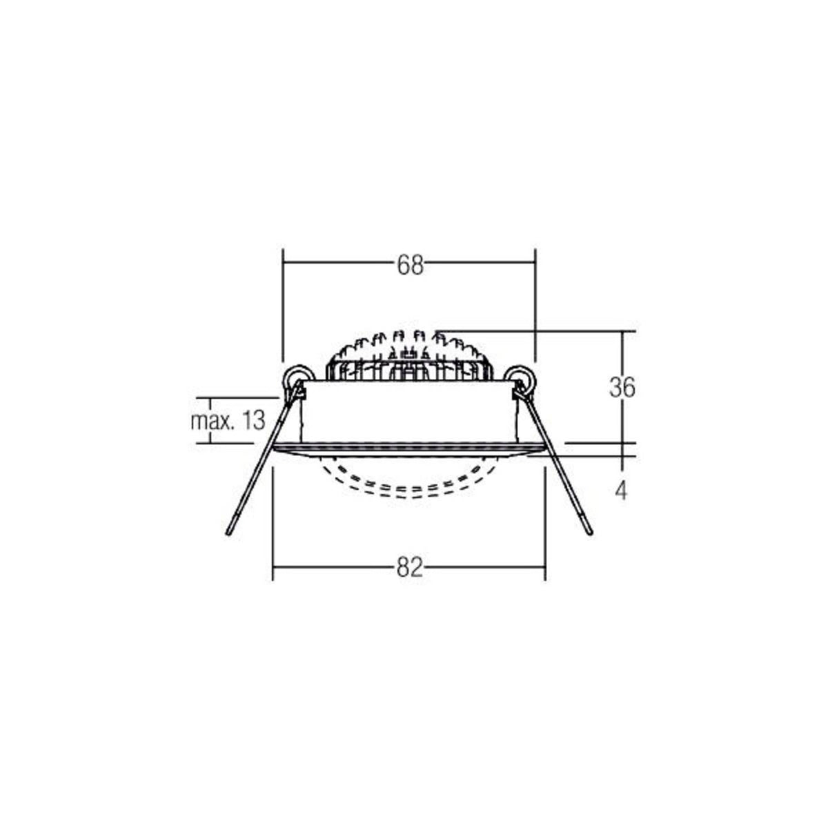 Brumberg Einbaustrahler Deckenstrahler Aufbaustrahler LED Strukturweiß dimmbar - 4251433954088