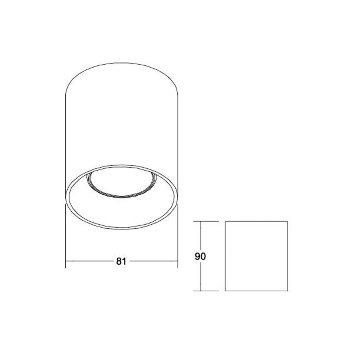 Brumberg Deckenleuchte Aufbauleuchte Lampe Strukturweiß Aluminium GU10 Modul - 4251433949176