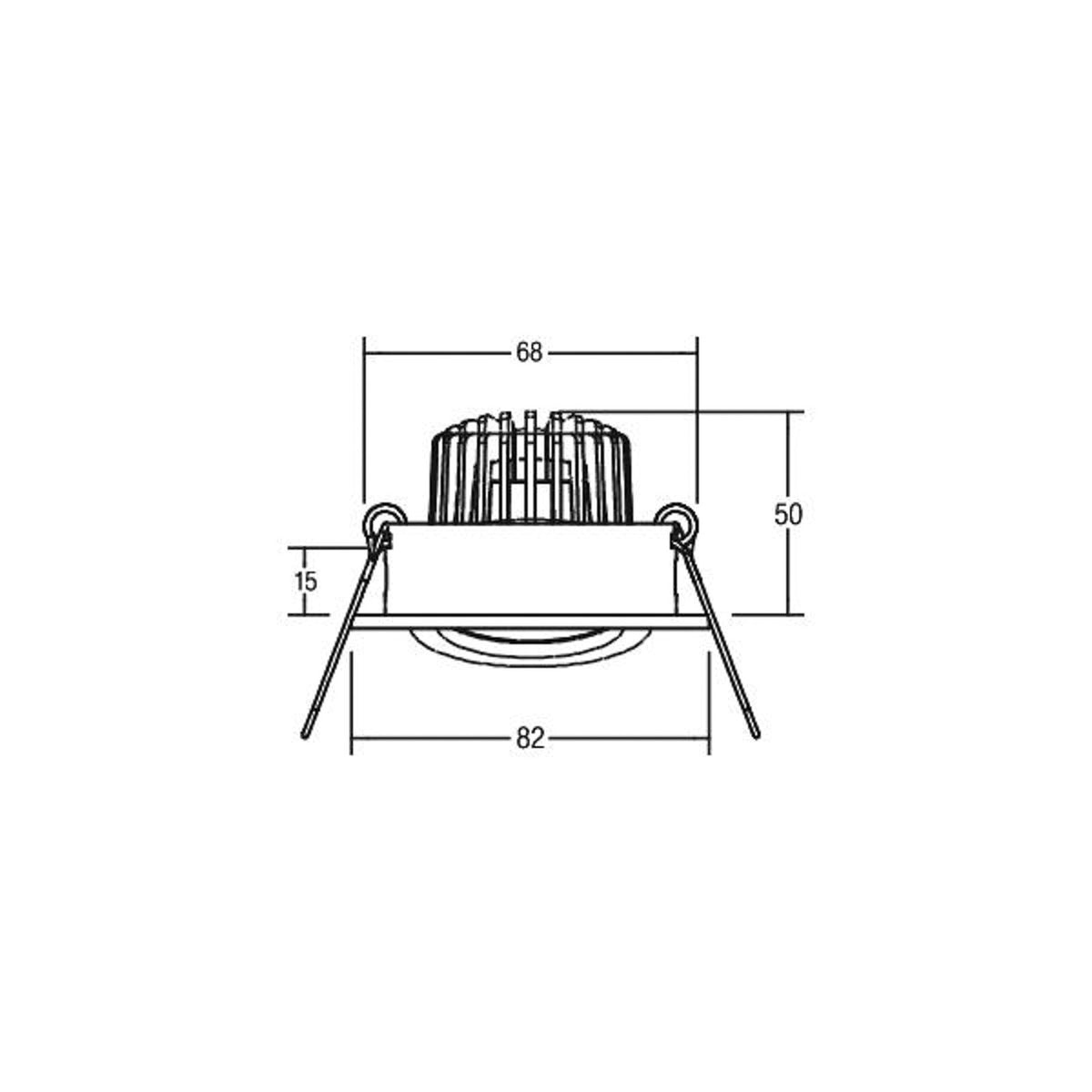 BRUMBERG BB18 dim2wam RC Spot Strahler Einbaulampe hellgold mit Installationsbox - 4251433936879