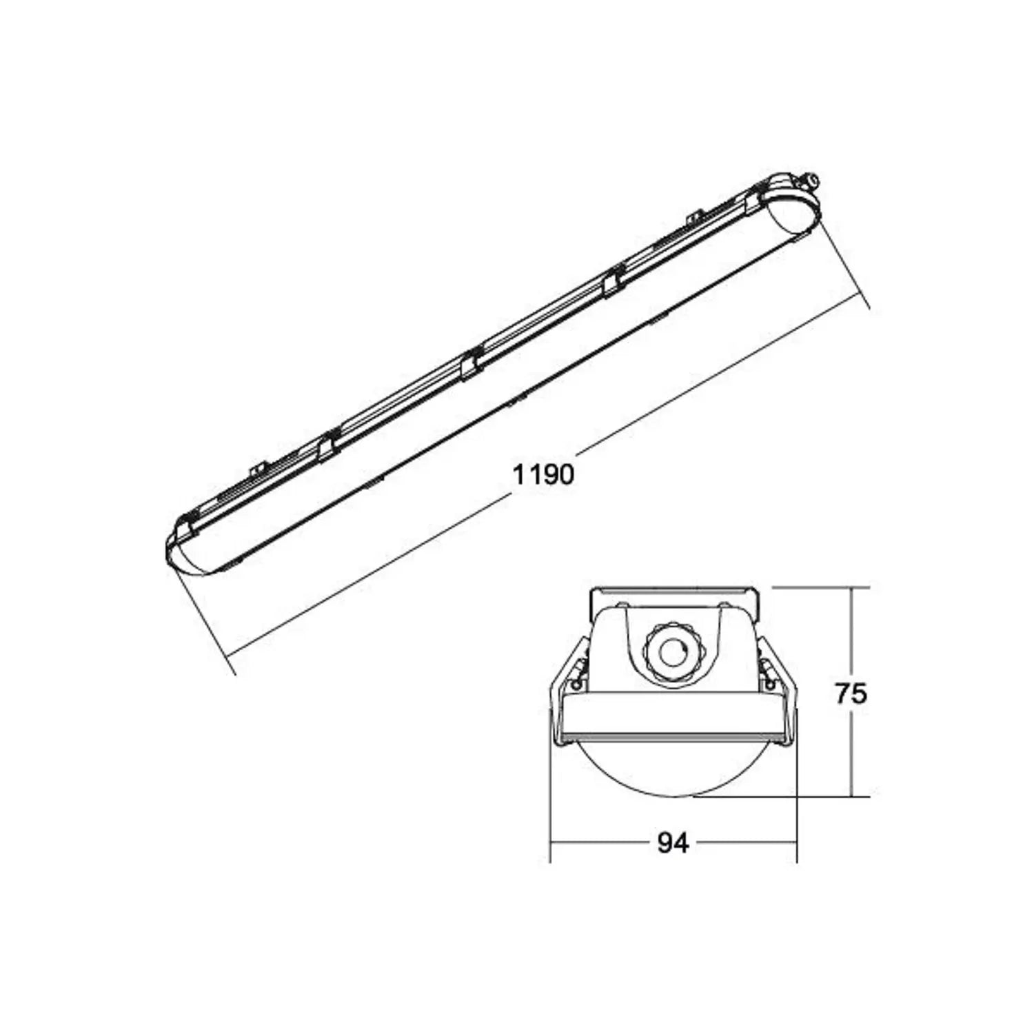 B-Ware Brumberg Feuchtraumleuchte Wannenleuchte Led Lampe Edelstahl 119cm Siehe Text - 4251433954323