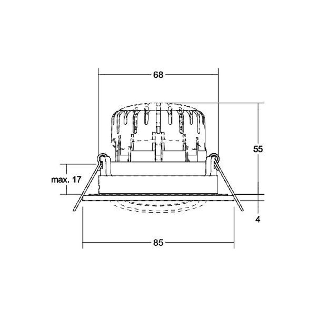 Brumberg LED Einbaustrahler Einbauleuchte 230V Decken LED weiß 7W IP65 3000K - 4251433948155