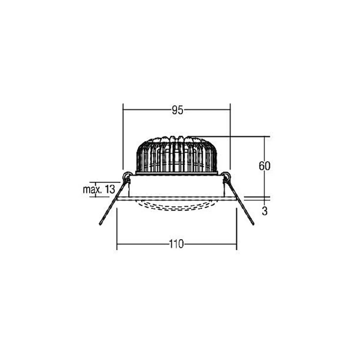 B-Ware Brumberg Einbaustrahler Einbauleuchte Led Weiß Deckenmontage Aluminium 12 W 3000 K - 4251433946274
