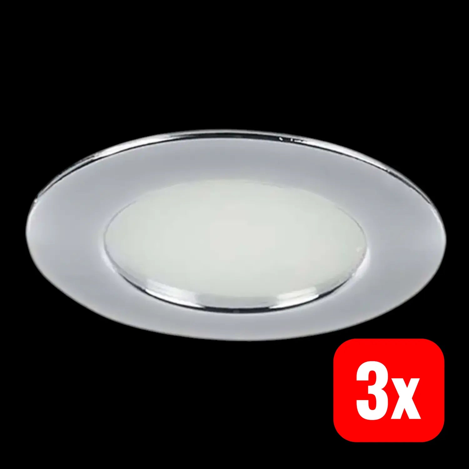 B-Ware Brumberg Leuchte Led Einbauleuchte Downlight Chrom Weiß 12 V Deckeneinbau 3 Stück - 4250047798101