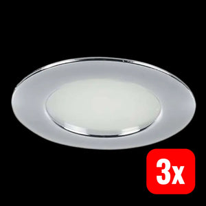 B-Ware Brumberg Leuchte Led Einbauleuchte Downlight Chrom Weiß 12 V Deckeneinbau 3 Stück