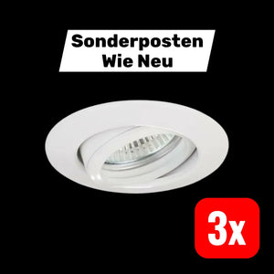 B-Ware Brumberg Leuchten Einbaustrahler Strahler Gx5,3 50 W Weiß Schwenkbar Spot 3 Stück
