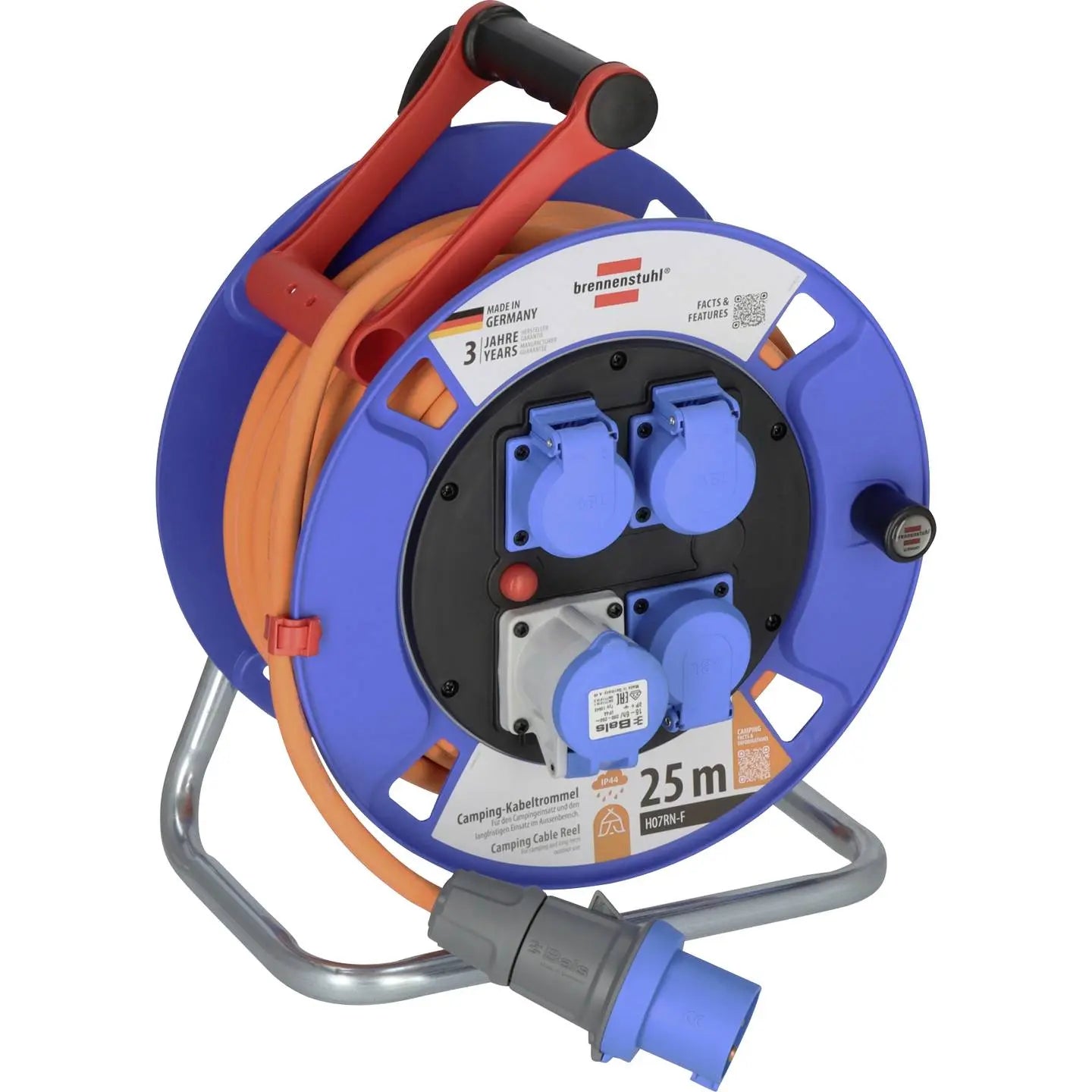B-Ware Brennenstuhl 1182690200 Kabeltrommel 25 M Orange Cee Stecker 16 A 3polig - 4007123687428