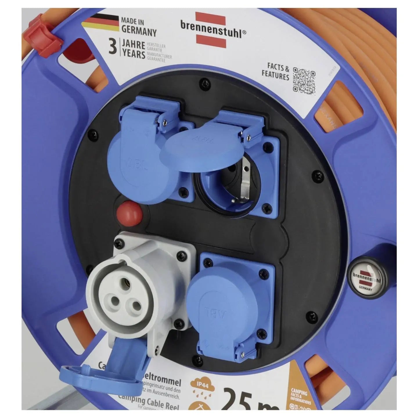 B-Ware Brennenstuhl 1182690200 Kabeltrommel 25 M Orange Cee Stecker 16 A 3polig - 4007123687428