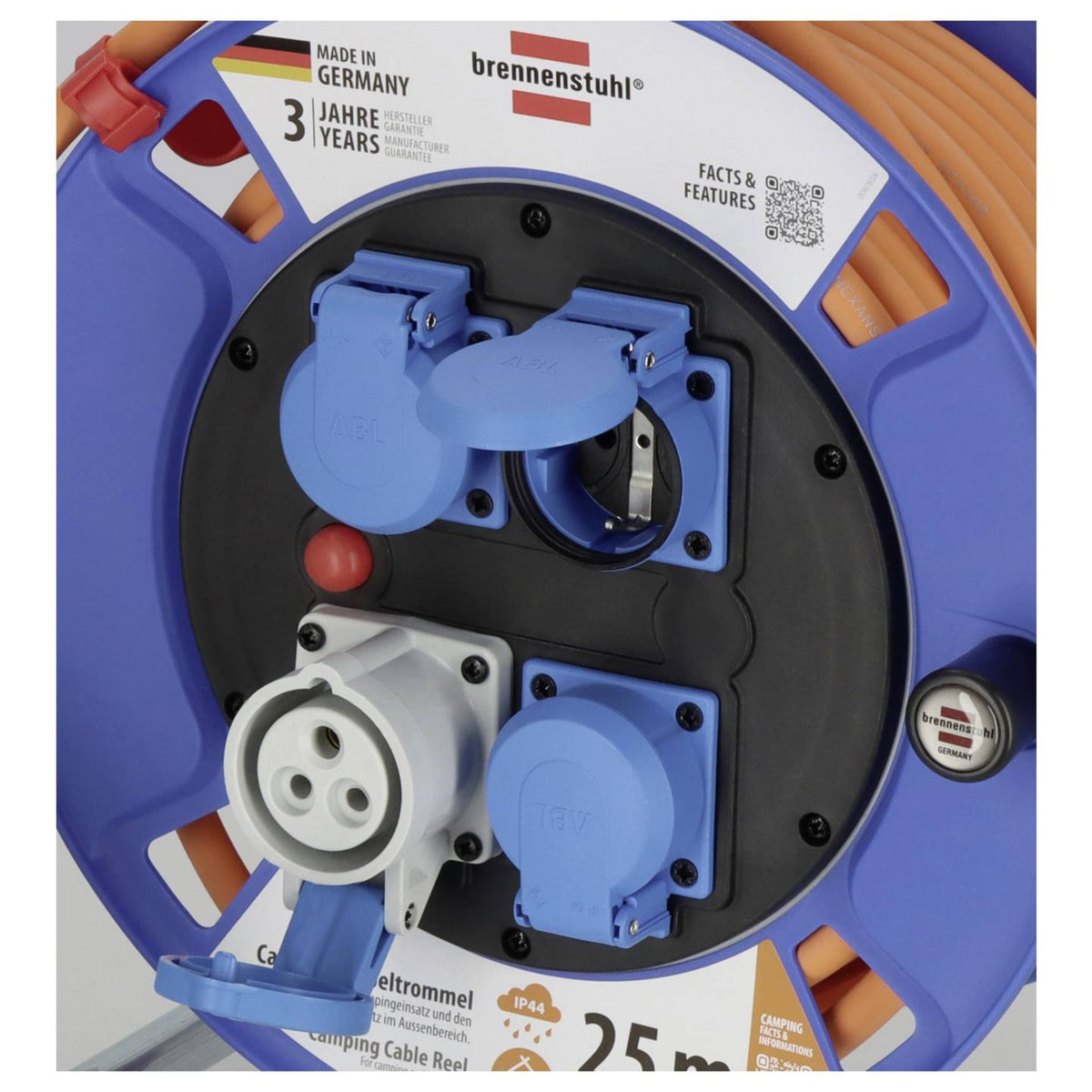 Brennenstuhl 1182690200 Kabeltrommel 25 m Orange CEE-Stecker 16 A 3polig - 4007123687428