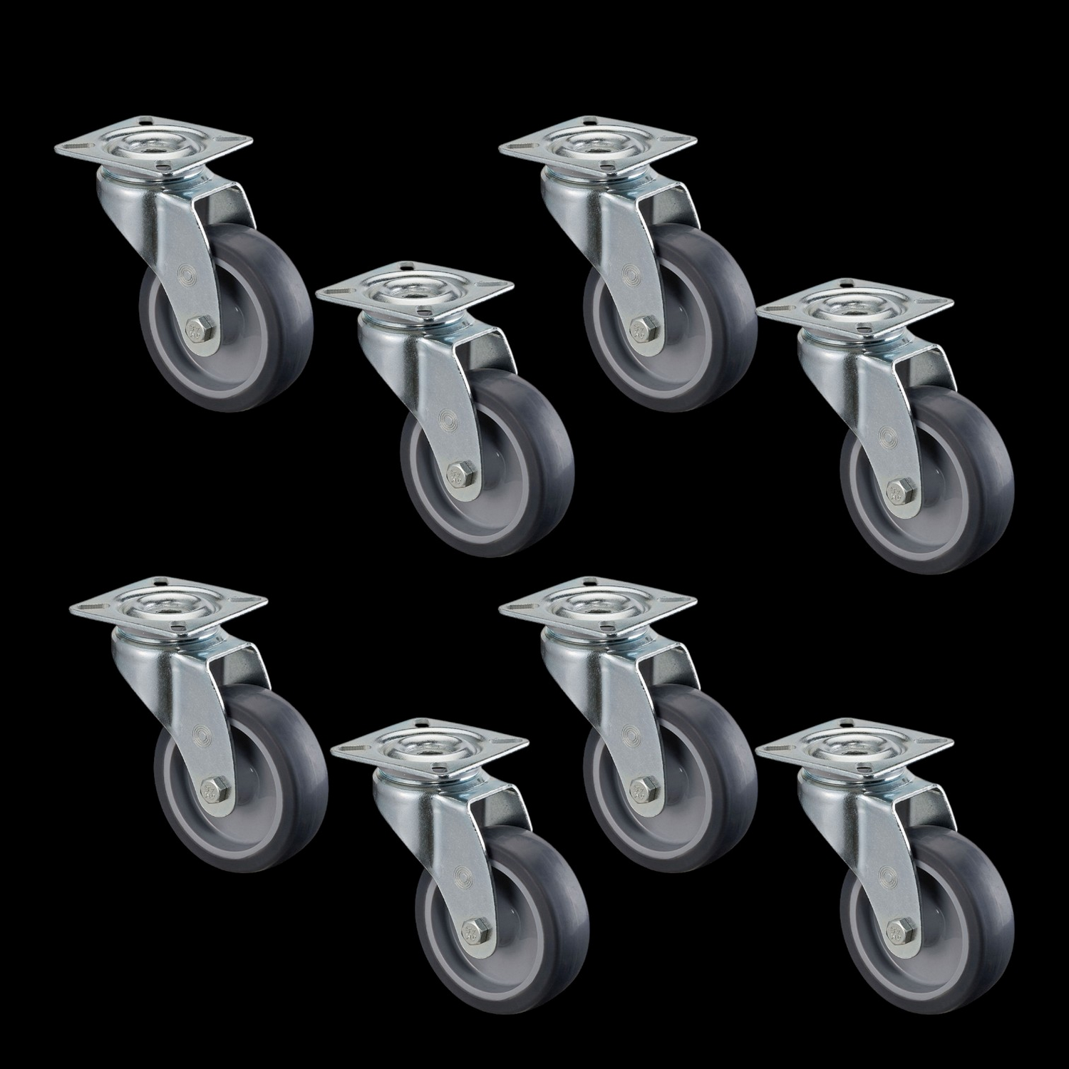 Bs Rollen Apparate Lenkrolle Thermoplastisches Gummirad ø 75 Mm 60 Kg 8 Stück B-Ware - 4021885114183