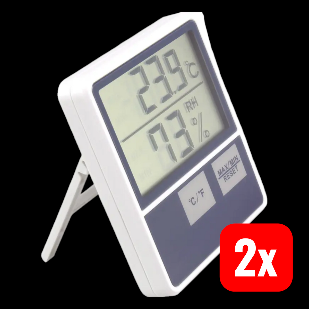 BTTH-1014 Innen Thermo Hygrometer Temperatur Luftfeuchte Weiß Digital 2 STÜCK - 4064161201535