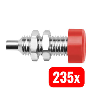 B-Ware Schützinger Einbaubuchse Buchse Bu 403 Ni Rt Rot 32 A 4 Mm 10 Mω Löten 235 Stück