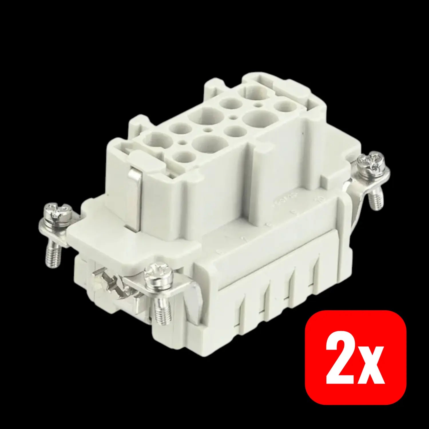 B-Ware Harting Buchseneinsatz Kontakteinsatz Han E Grau Crimpen 10 Pol Pe 2 Stück - 2050000989247