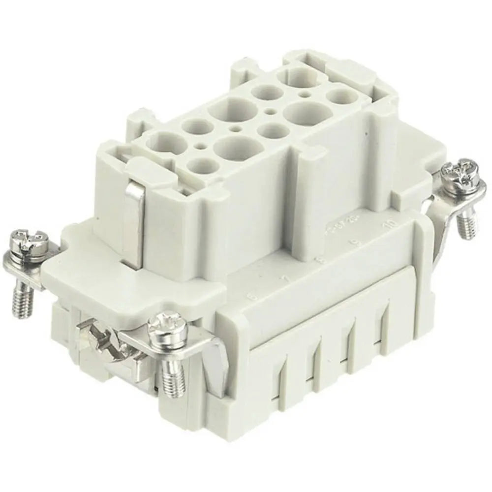 B-Ware Harting Buchseneinsatz Kontakteinsatz Han E Grau Crimpen 10 Pol Pe 2 Stück - 2050000989247